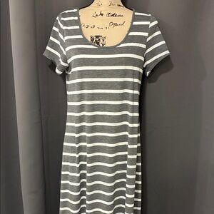 Exist Black and White Striped Maxi Dress